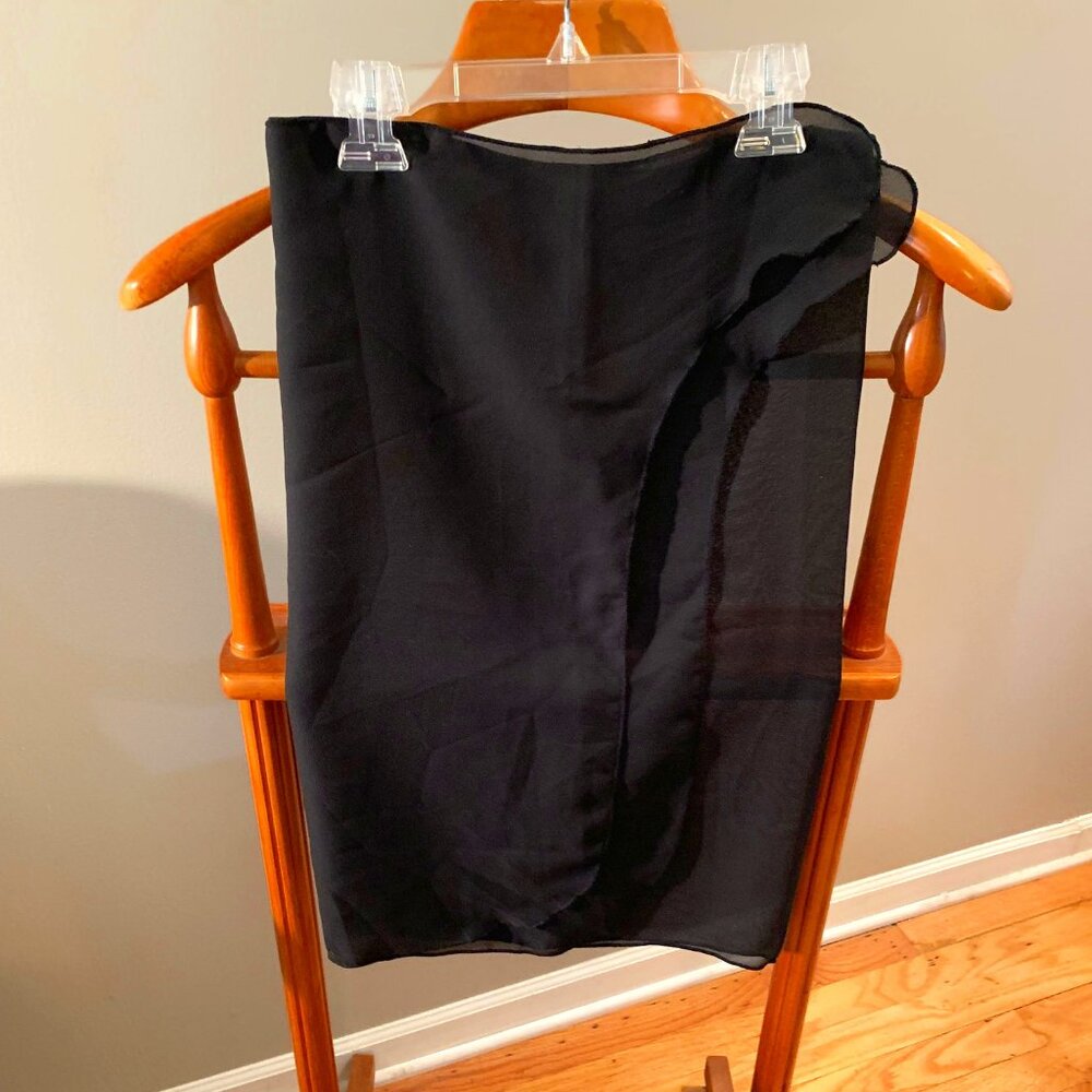 *HP* Sheer black polyester beach cover up
